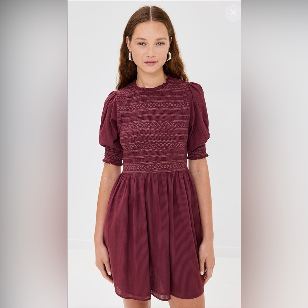 Hill house Vivi dress, medium, burgundy